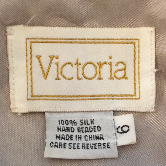 Dress sz. 6 evening sleeveless silk ladies beaded - Picture 6 of 6